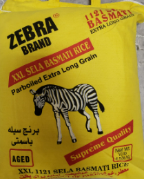 Zebra XXL Sela Basmati Yellow Bag 10LB