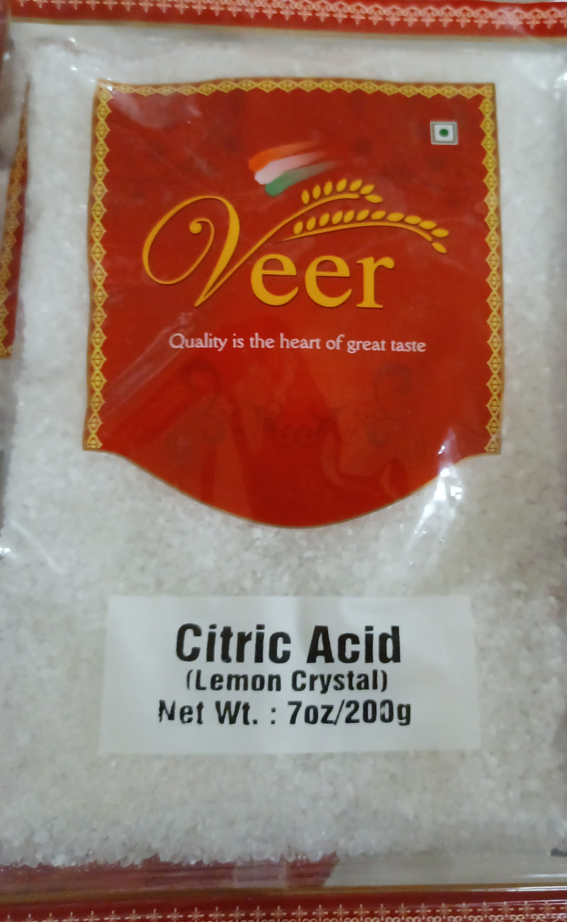 Veer Citric Acid 200 GM (Lemon Crystal)