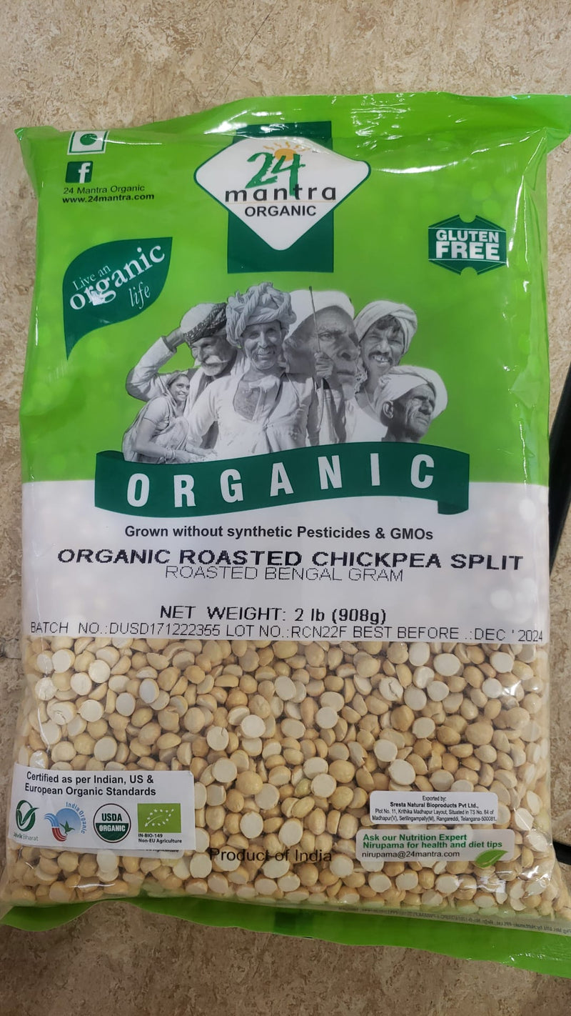 24 Mantra Organic Roasted Chickpea Split 2LB