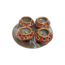 Diya Pot with Table & Wax 4PC