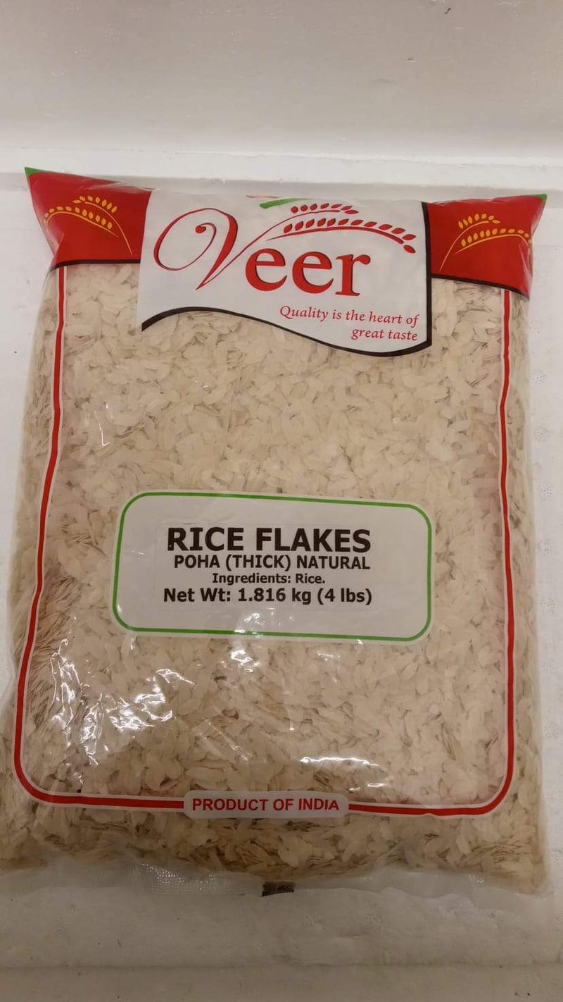 Veer Rice Flakes Poha Thick Natural 4LB